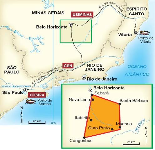 O projeto Quadrilátero Ferrífero