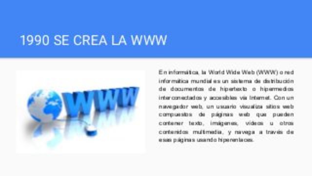 La creación del WWW