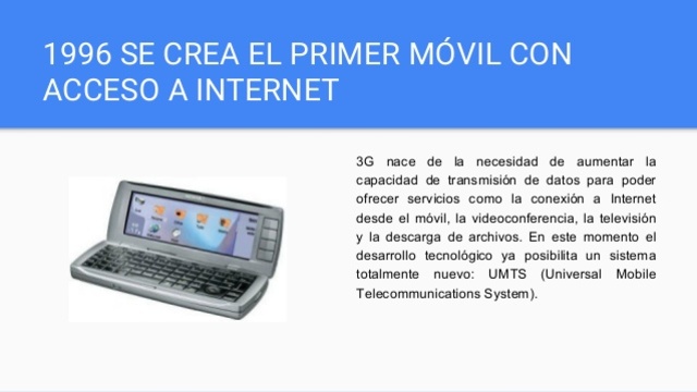 Primer móvil con acceso a Internet