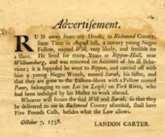 South Carolina a band of slaves starts an insurrection