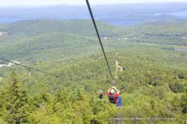 I went zip lining at gun stock