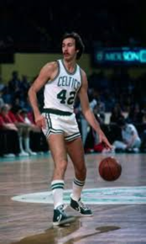 Celtics guard Chris Ford hits the NBA's first three pointer.