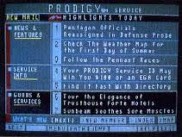PRODIGY BEGINS ONLINE CONSUMER SERVICE