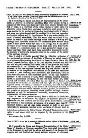 Morrill Anti-Bigamy Act