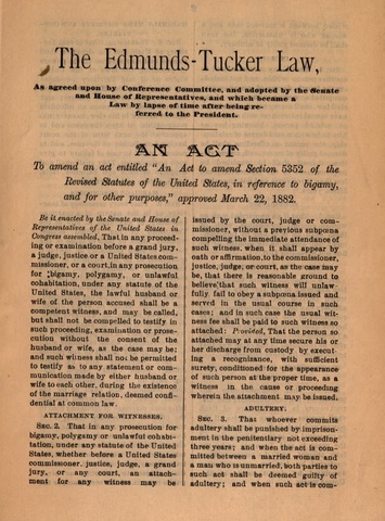 Edmunds-Tucker Act
