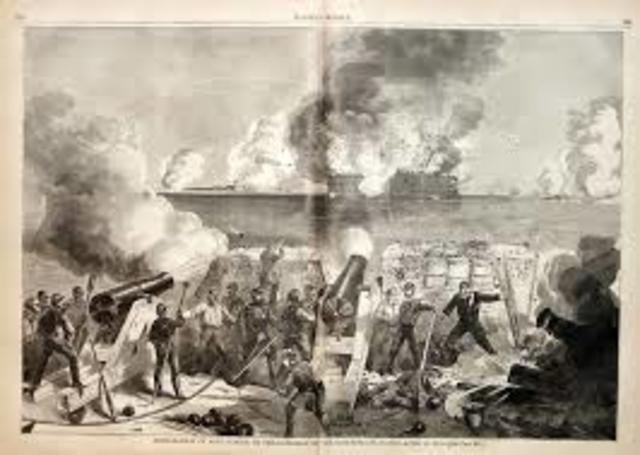 P.G.T Beauregard Opens Fire on Fort Sumter