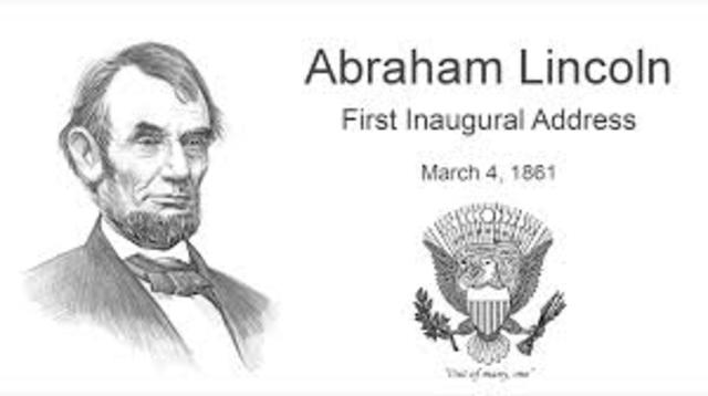 Lincoln is sworn in as President
