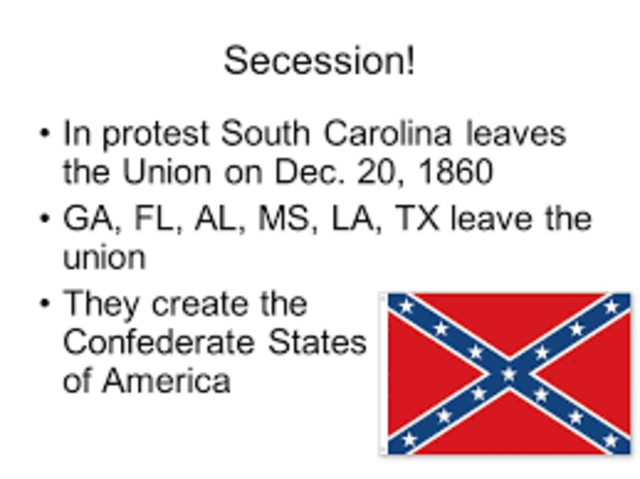 South leaves and creates the Confederates