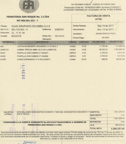 FACTURA RADICADA CORRECTAMENTE