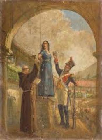 Policarpa Salavarrieta es ajusticiada