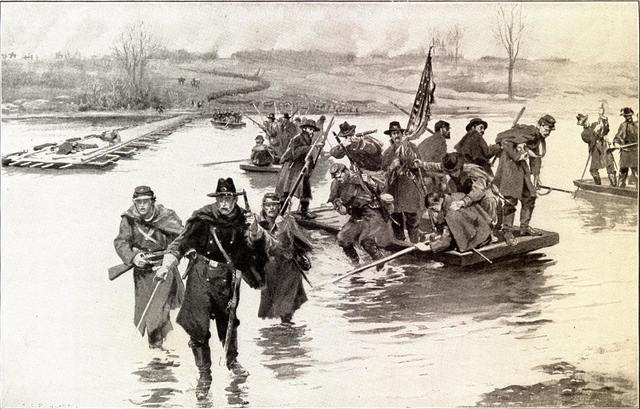 union forces cross the Pontiac river