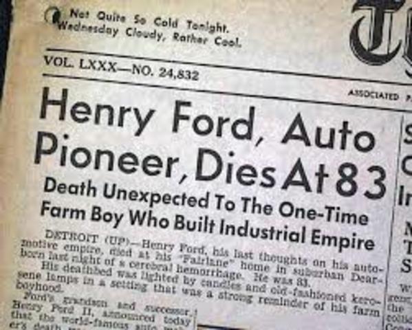 Henry Ford Died