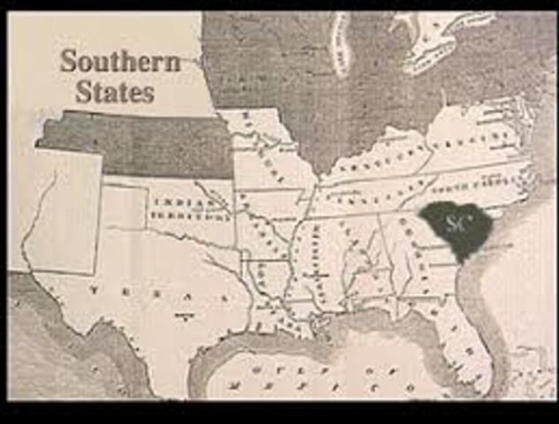 South Carolina secedes from the Union