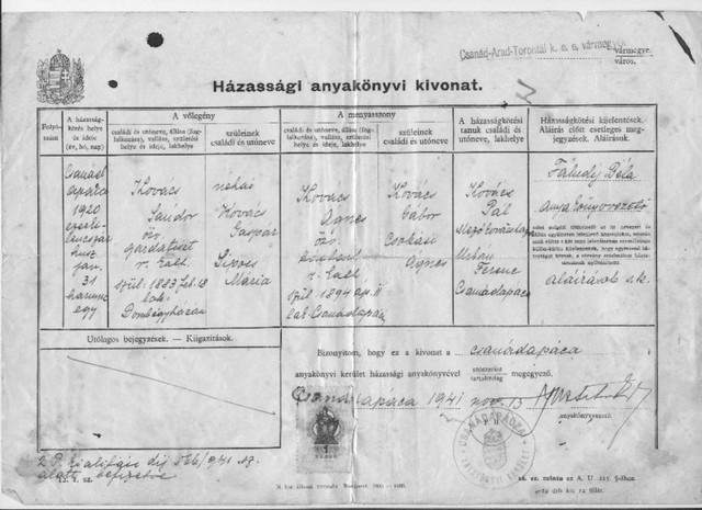 Ükszülők házasságkötése