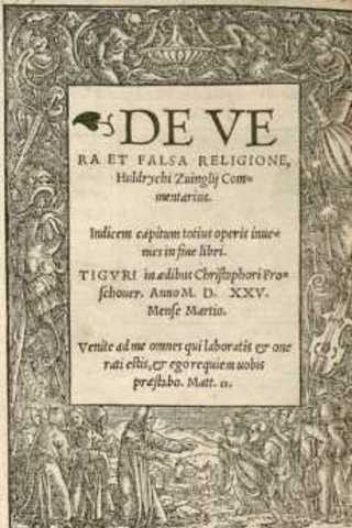 Tesis "De vera et falsa religione commentarius"