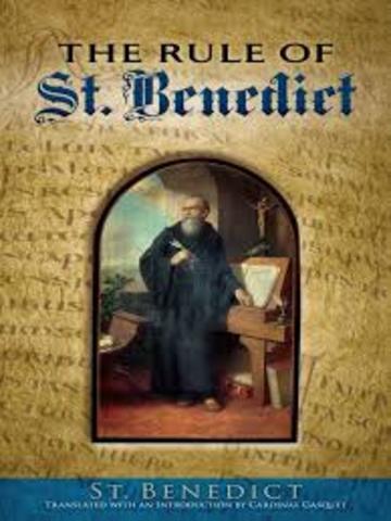 Saint Benedict wrote rules for Monks