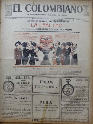 Primeras páginas a color de El Colombiano