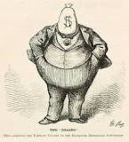 •	Boss Tweed rise at Tammany Hall (1871)
