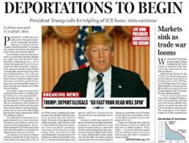 Trump's first day in office