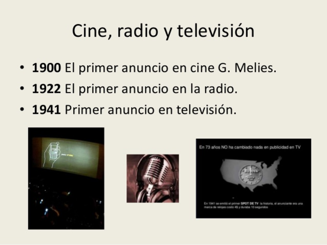 Cine, radio y televisión