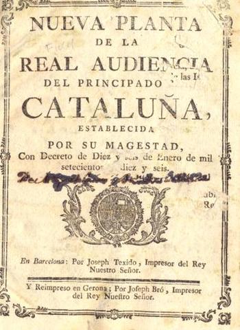 Decret de Nova Planta a Catalunya