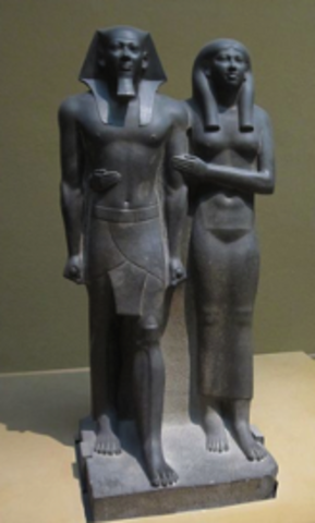 King Menkaura and queen