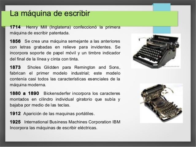 LA MAQUINA DE ESCRIBIR