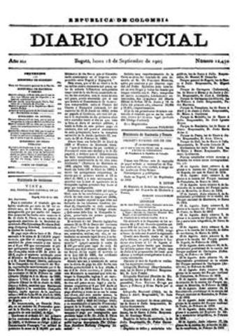 Se crea el Diario Oficial de la Nación