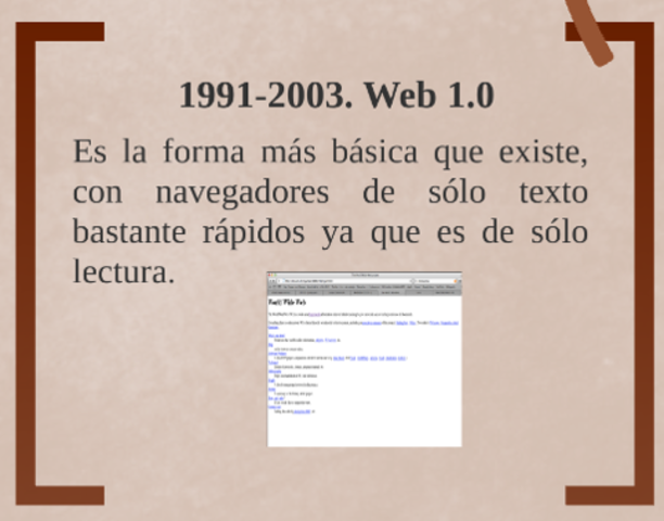 1991 - 2003 WEB  1.0