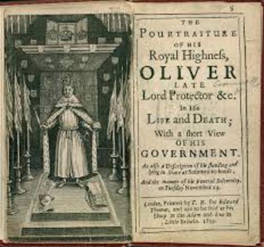 Cromwell la disolvió y  tomó el título de lord protector de Inglaterra.