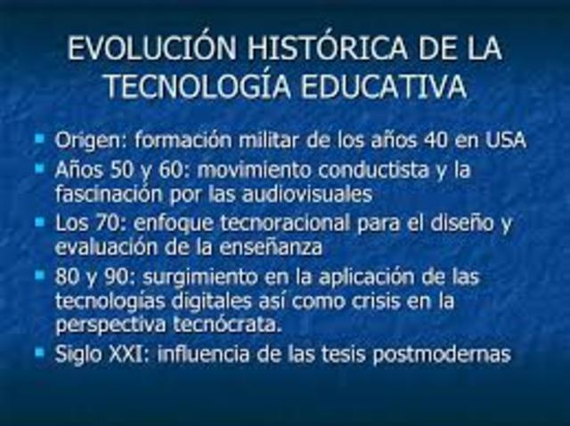 Tecnología Educativa entre años 50 y 80