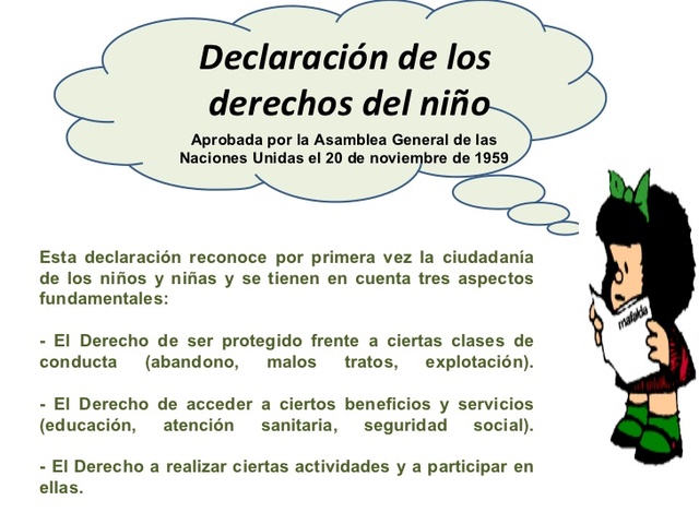 SIGLO XX- DECLARACIÓN DERECHOS DEL NIÑO