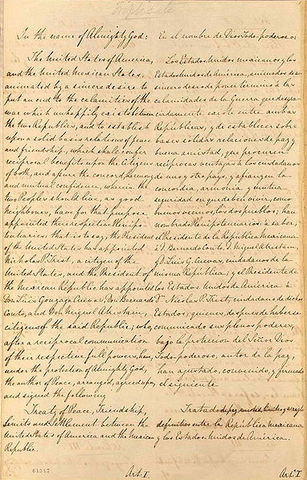 Treaty Of Guadalupe Hidalgo
