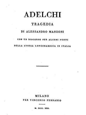 LA PRODUZIONE PRECEDENTE I "PROMESSI SPOSI"