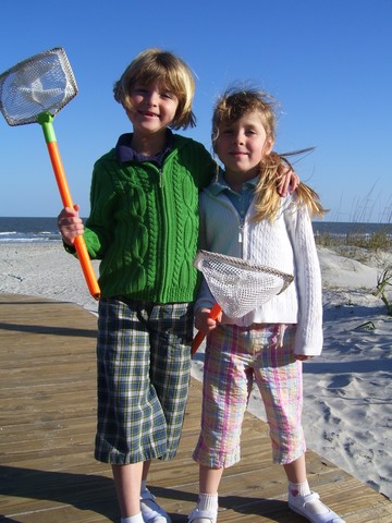 Yo pescaba en la playa.