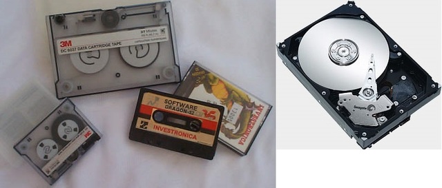 Cinta y discos magnéticos