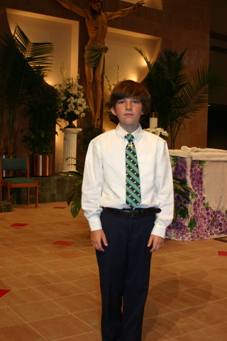 Tuve mi primera comunión para la iglesia