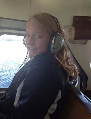 Yo monté en un avión de mar en Alaska.