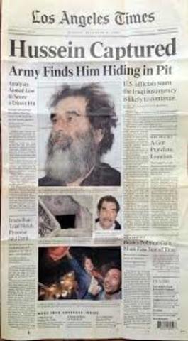 Saddam Hussein captured