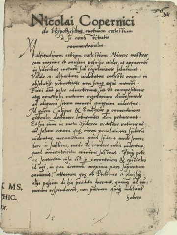 Nicolaus Copernicus Published Theory