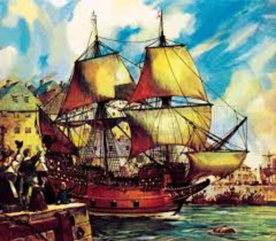 exploración del barco Mayflower en norteamérica