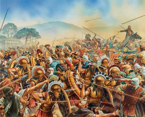 Major battles between Persians and Greeks