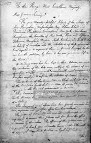 Olive Branch Petition Sent