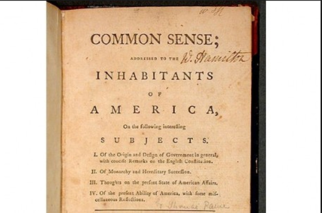 Common Sense Pamphlet is published