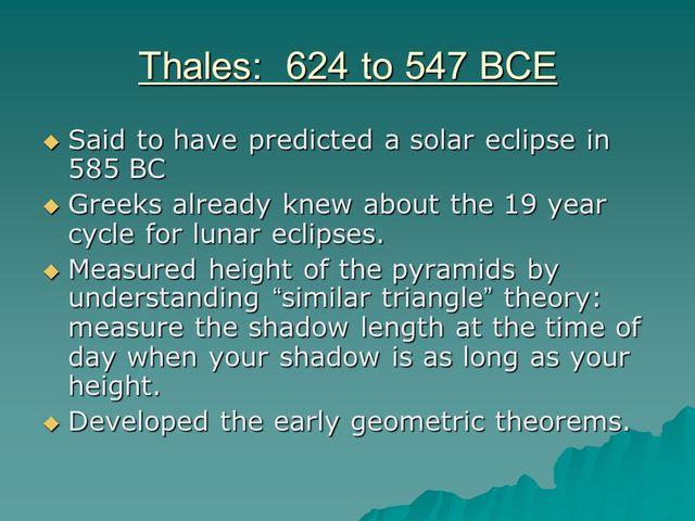 Thales said to have predicted solar eclipse