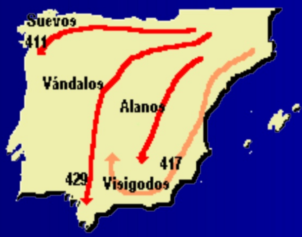 Invasión de los Visigodos