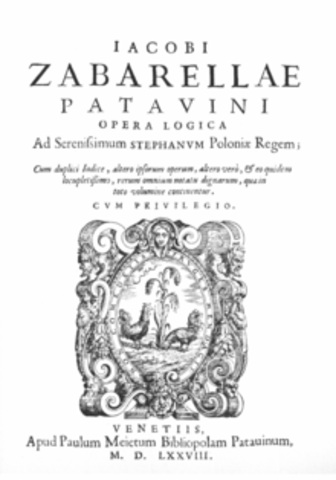 Jacobo Zabarella consideró a la lógica como un instrumento.