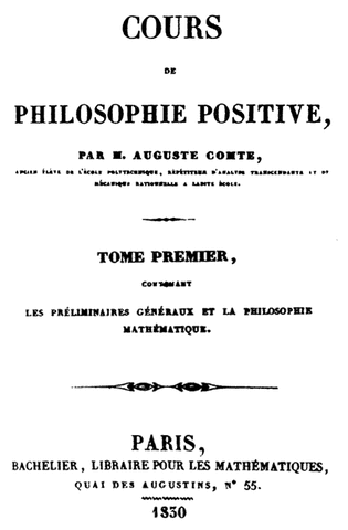Famoso curso de filosofia positiva de Auguste Comte