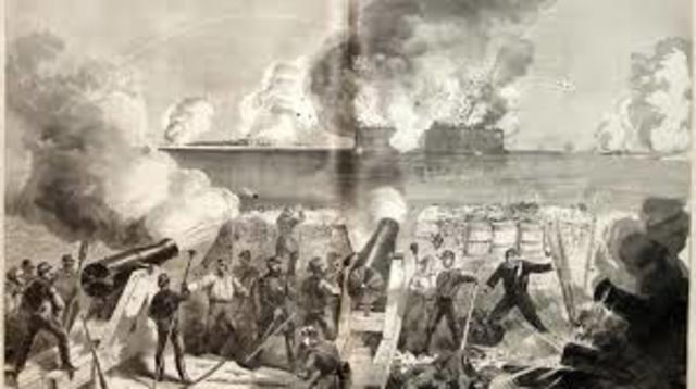 Fort Sumter is fired upon