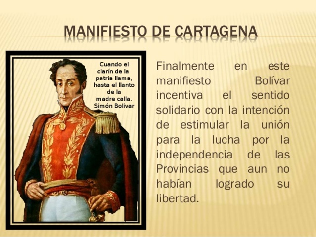 El Manifiesto de Cartagena